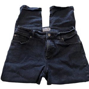 Chicos So Slimming Black Crop Denim Jeans - Size 1 (8 in conventional sizing)